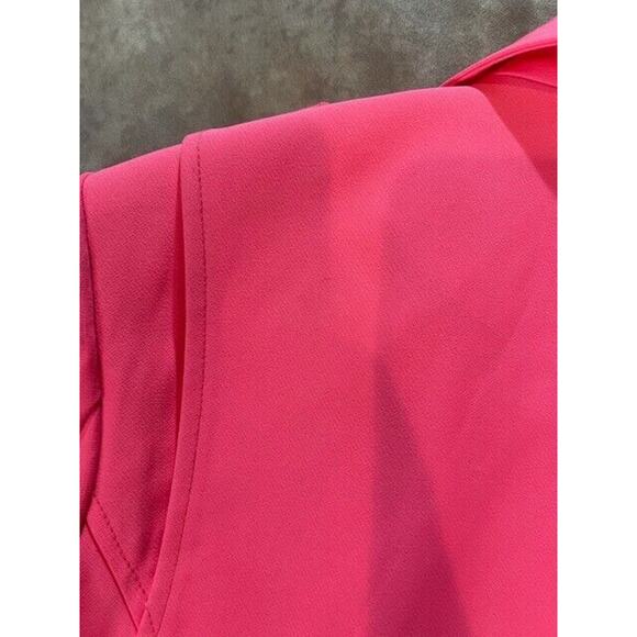 Generation Love Womens Colleen Crepe Moto Jacket Ruched Sleeves Pink Size 3 - Picture 4 of 6